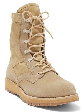Belstaff Storm Men's Lace Up Combat Ankle Boots in Beige Suede Size 12
